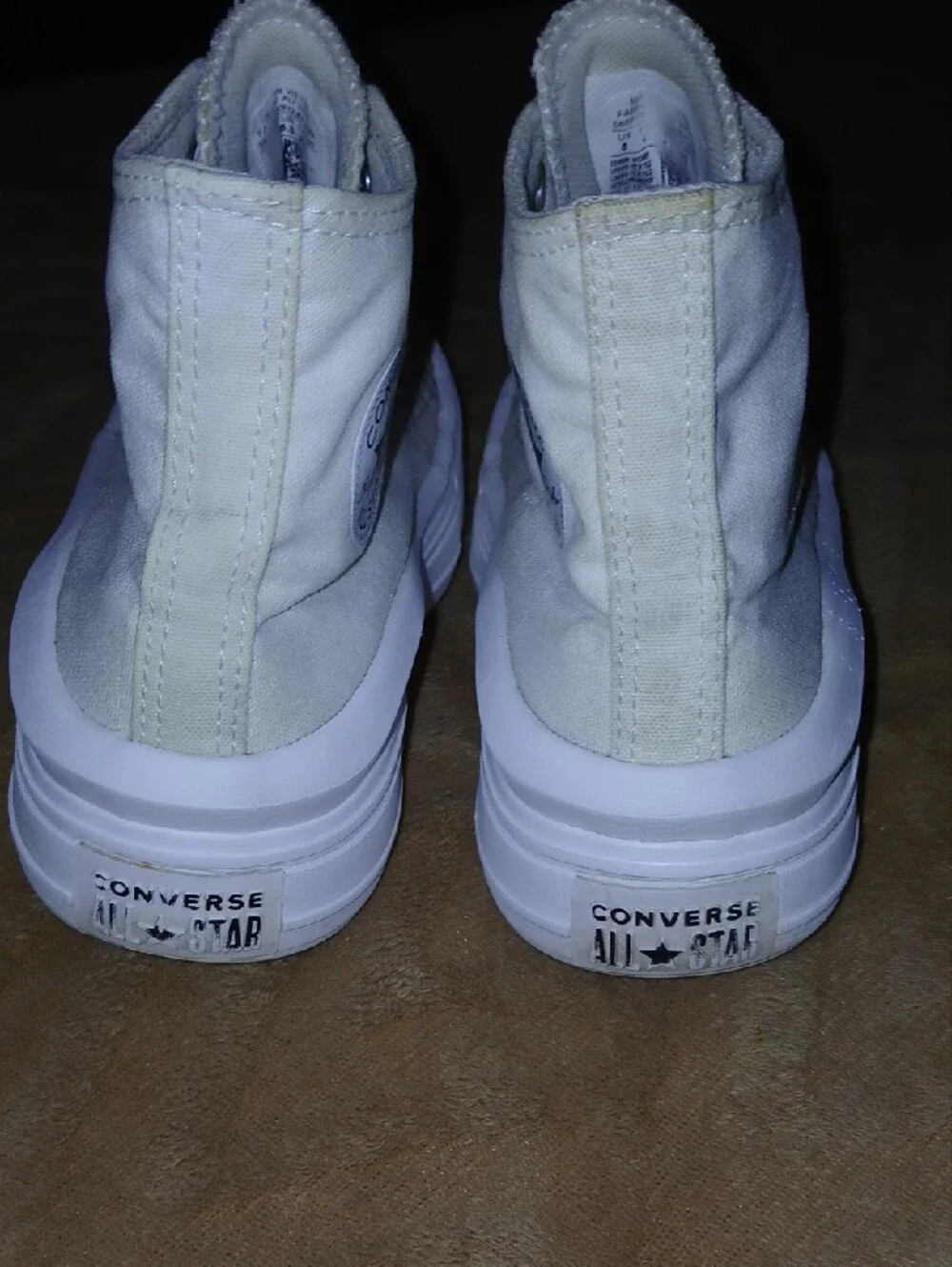 Womens Converse Chuck Taylor All Star Platform High Top Sneakers - White Sz: 6